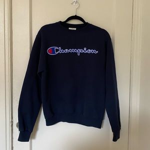 Mens Vintage Champion Navy Sweatshirt.